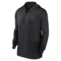 Men's Nike Black Tampa Bay Rays Authentic Collection Travel Performance Lightweight Full-Zip Hoodie