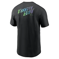 T-shirt Nike noir pour homme Tampa Bay Rays City Connect 2-Hit