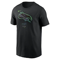 T-shirt Nike noir City Connect pour homme avec grand logo des Rays de Tampa Bay