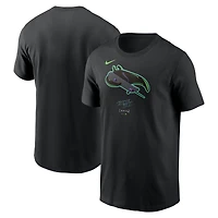 T-shirt Nike noir City Connect pour homme avec grand logo des Rays de Tampa Bay