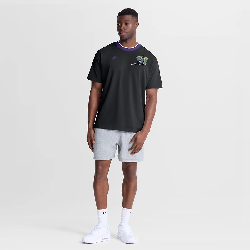 T-shirt à col rond Nike noir Tampa Bay Rays Cooperstown Collection pour homme
