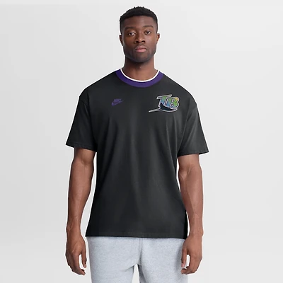 T-shirt à col rond Nike noir Tampa Bay Rays Cooperstown Collection pour homme