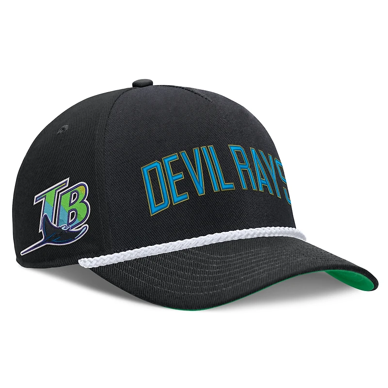 Men's Nike Black Tampa Bay Rays Cooperstown Collection Rise Adjustable Hat