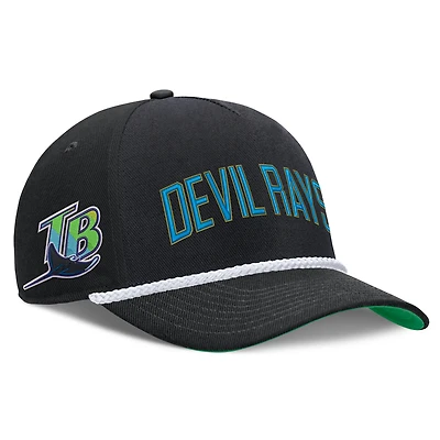 Men's Nike Black Tampa Bay Rays Cooperstown Collection Rise Adjustable Hat