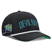 Men's Nike Black Tampa Bay Rays Cooperstown Collection Rise Adjustable Hat