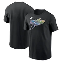 Men's Nike Black Tampa Bay Rays Cooperstown Collection Wordmark T-Shirt