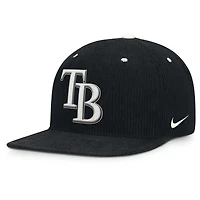 Men's Nike  Black Tampa Bay Rays Pro Corduroy Structured Snapback Hat