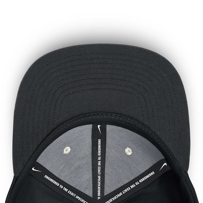 Casquette structurée à fermeture snapback Nike Pro en velours côtelé noir pour homme, modèle Tampa Bay Rays Pro