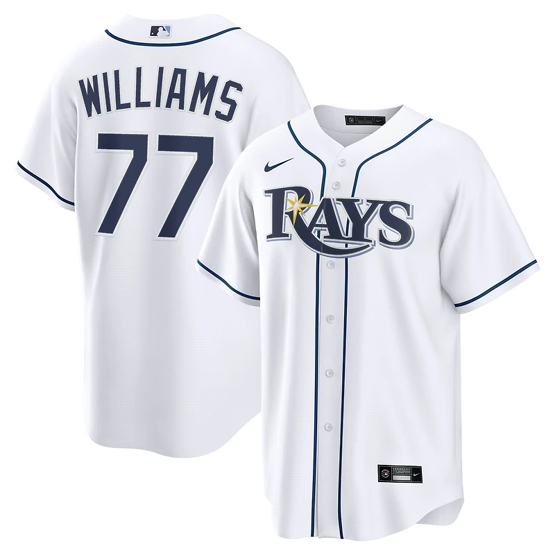 Men's Nike Carson Williams White Tampa Bay Rays Home Replica Player Jersey