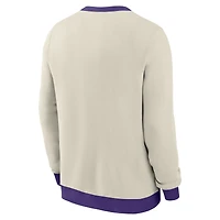 Sweat-shirt en molleton Nike Cream Tampa Bay Rays Cooperstown Collection pour homme