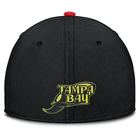 Men's Nike Crimson/Black Tampa Bay Rays Neon 90s Rise SwooshFlex Hat