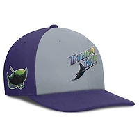 Casquette Snapback Nike Pro Performance pour homme, gris/violet, Tampa Bay Rays