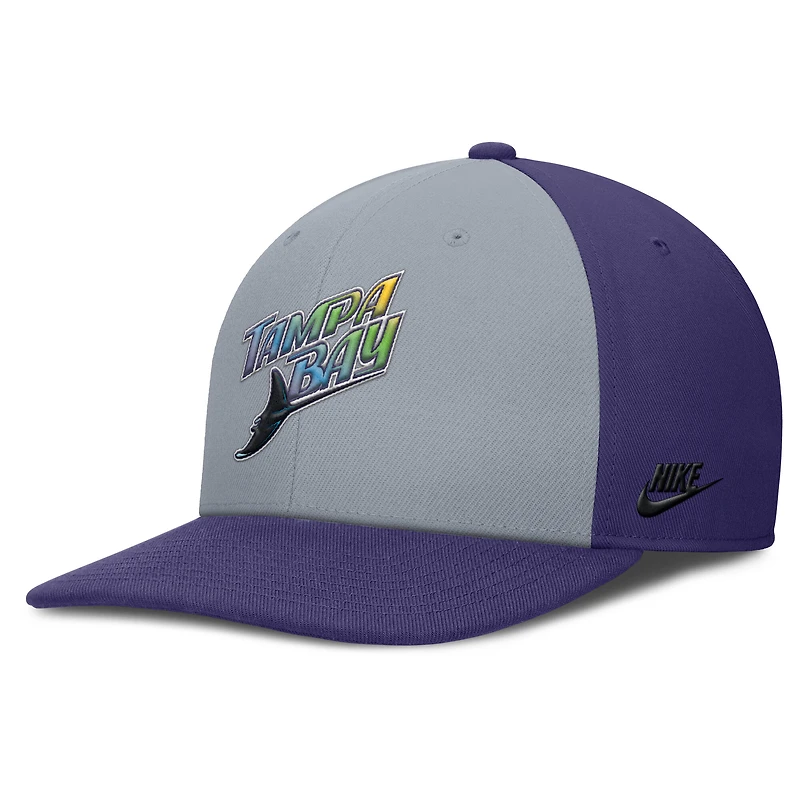 Casquette Snapback Nike Pro Performance pour homme, gris/violet, Tampa Bay Rays