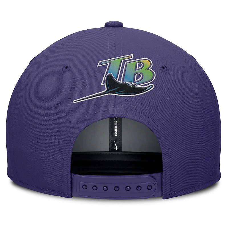 Casquette Snapback Nike Pro Performance pour homme, gris/violet, Tampa Bay Rays
