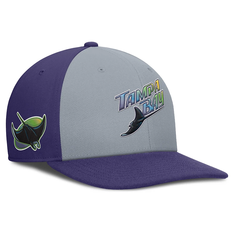 Casquette Snapback Nike Pro Performance pour homme, gris/violet, Tampa Bay Rays