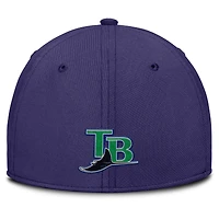 Casquette Nike Performance Flex Rise Swoosh pour homme, gris/violet, des Rays de Tampa Bay