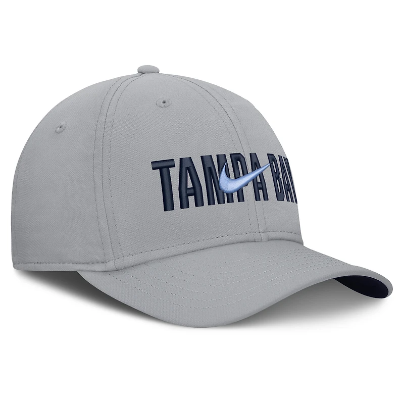 Men's Nike  Gray Tampa Bay Rays Primetime Rise Dri-FIT Flex Hat