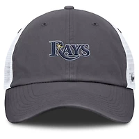Casquette de camionneur ajustable Nike grise Tampa Bay Rays Wordmark Club pour homme