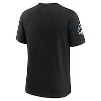 Men's Nike Heather Black Tampa Bay Rays Cooperstown Collection Eras Tri-Blend T-Shirt