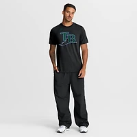 T-shirt Nike Heather Black Tampa Bay Rays Cooperstown Logo Tri-Blend pour homme