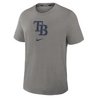 Men's Nike Heather Charcoal Tampa Bay Rays Authentic Collection Early Work Tri-Blend Dri-FIT T-Shirt