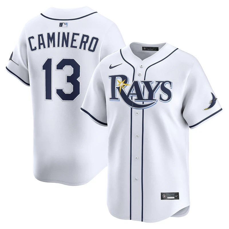 Maillot Nike Junior Caminero Blanc Tampa Bay Rays Domicile Édition Limitée