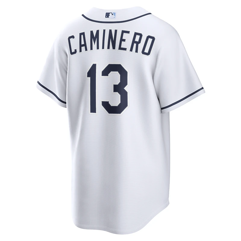 Maillot réplique domicile Nike Junior Caminero blanc des Tampa Bay Rays pour homme