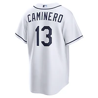 Maillot réplique domicile Nike Junior Caminero blanc des Tampa Bay Rays pour homme