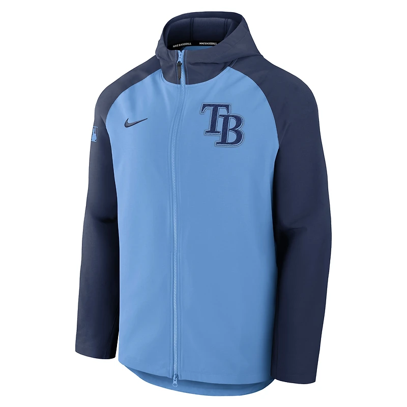 Men's Nike Light Blue/Navy Tampa Bay Rays Authentic Collection Raglan Performance Full-Zip Jacket