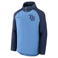 Men's Nike Light Blue/Navy Tampa Bay Rays Authentic Collection Raglan Performance Full-Zip Jacket
