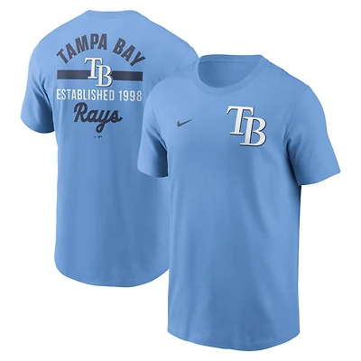 T-shirt Nike bleu clair Tampa Bay Rays 2-Hit pour homme