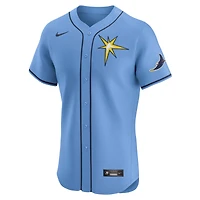 Men's Nike Light Blue Tampa Bay Rays Alternate Vapor Premier Elite Patch Jersey