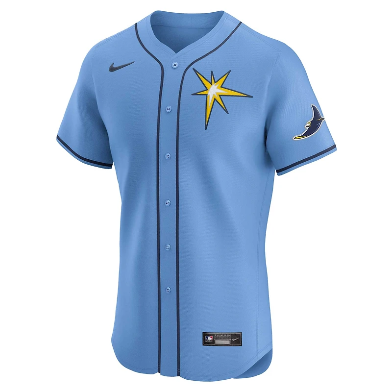 Men's Nike Light Blue Tampa Bay Rays Alternate Vapor Premier Elite Patch Jersey