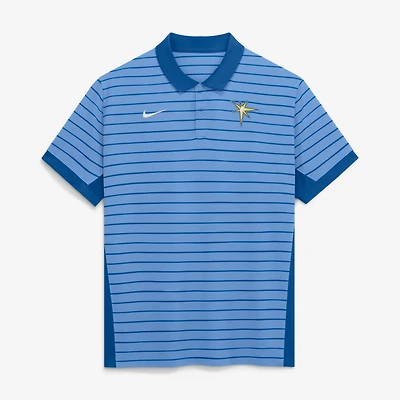 Men's Nike Light Blue Tampa Bay Rays Authentic Collection Striped Victory Dri-FIT Polo