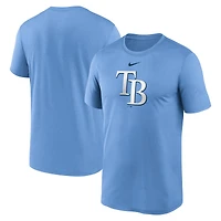 T-shirt Nike bleu clair Tampa Bay Rays Legend Fuse Dri-FIT pour homme avec grand logo