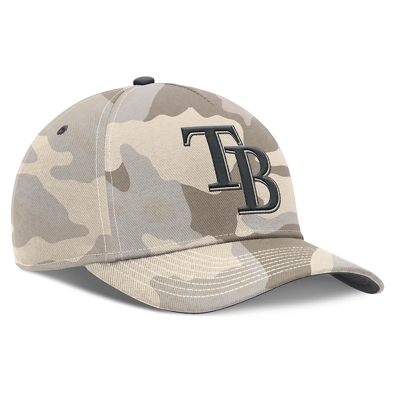 Men's Nike Natural Tampa Bay Rays Camo Pack Rise Adjustable Hat