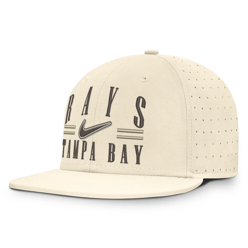 Men's Nike Natural Tampa Bay Rays True Dri-FIT AeroBill Fitted Hat
