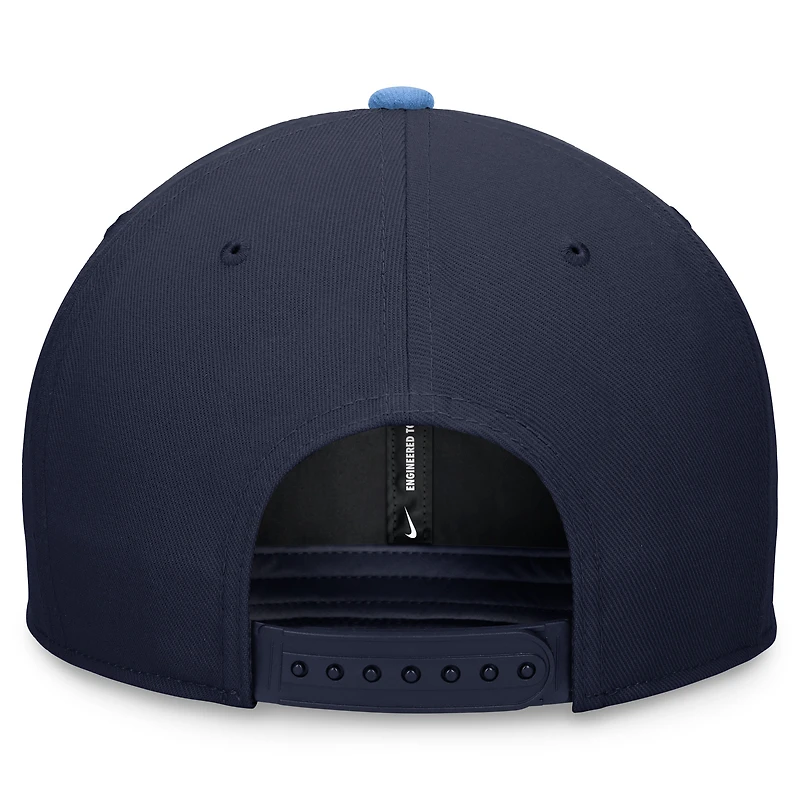 Casquette Nike bicolore à visière arrière bleu marine/bleu clair Tampa Bay Rays pour homme