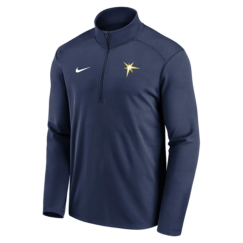 Men's Nike Navy Tampa Bay Rays Agility Pacer Lightweight Performance Half-Zip Top