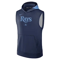 Men's Nike Navy Tampa Bay Rays Authentic Collection Dri-FIT Sleeveless Hoodie