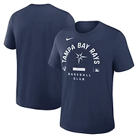 Men's Nike Navy Tampa Bay Rays Authentic Collection Early Work Tri-Blend Dri-FIT T-Shirt