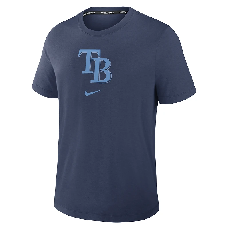 T-shirt Nike bleu marine Tampa Bay Rays Authentic Collection Early Work Tri-Blend Dri-FIT pour homme