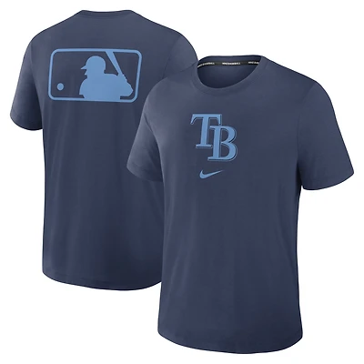 Men's Nike Navy Tampa Bay Rays Authentic Collection Early Work Tri-Blend Dri-FIT T-Shirt