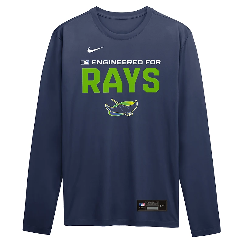 Men's Nike Navy Tampa Bay Rays Authentic Collection Legend Dri-FIT Long Sleeve T-Shirt