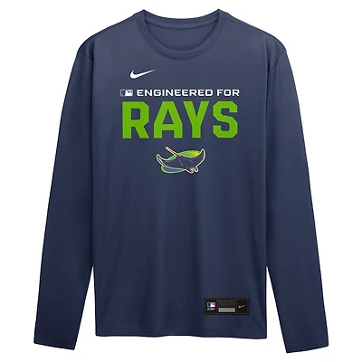 Men's Nike Navy Tampa Bay Rays Authentic Collection Legend Dri-FIT Long Sleeve T-Shirt