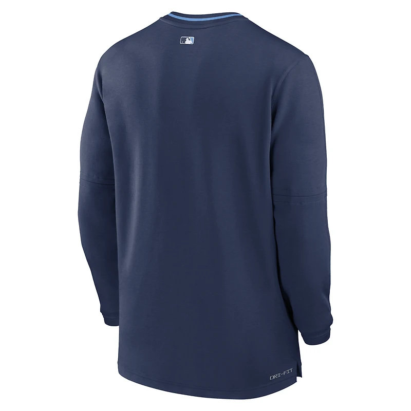 Men's Nike Navy Tampa Bay Rays Authentic Collection Performance Half-Zip Top