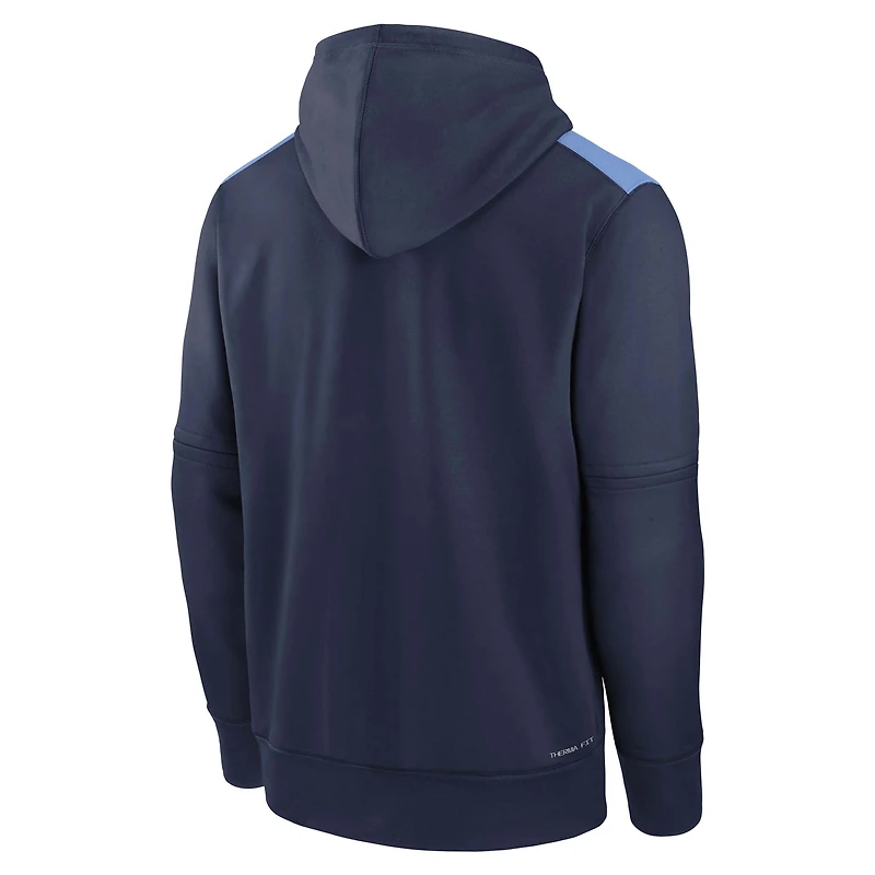Men's Nike Navy Tampa Bay Rays Authentic Collection Performance Pullover Hoodie