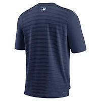 Men's Nike Navy Tampa Bay Rays Authentic Collection Pregame Raglan Performance V-Neck T-Shirt
