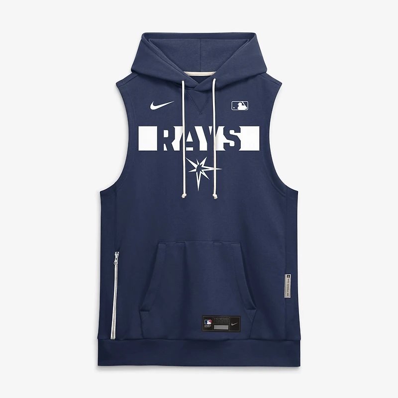 Sweat à capuche sans manches Nike Tampa Bay Rays Authentic Collection Standard Issue Dri-FIT pour homme, bleu marine