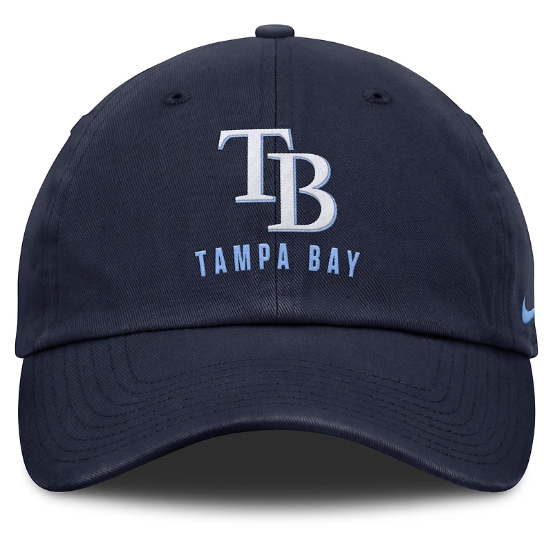 Casquette ajustable Nike bleu marine Tampa Bay Rays Club pour homme